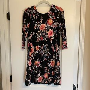 LOFT floral swing dress